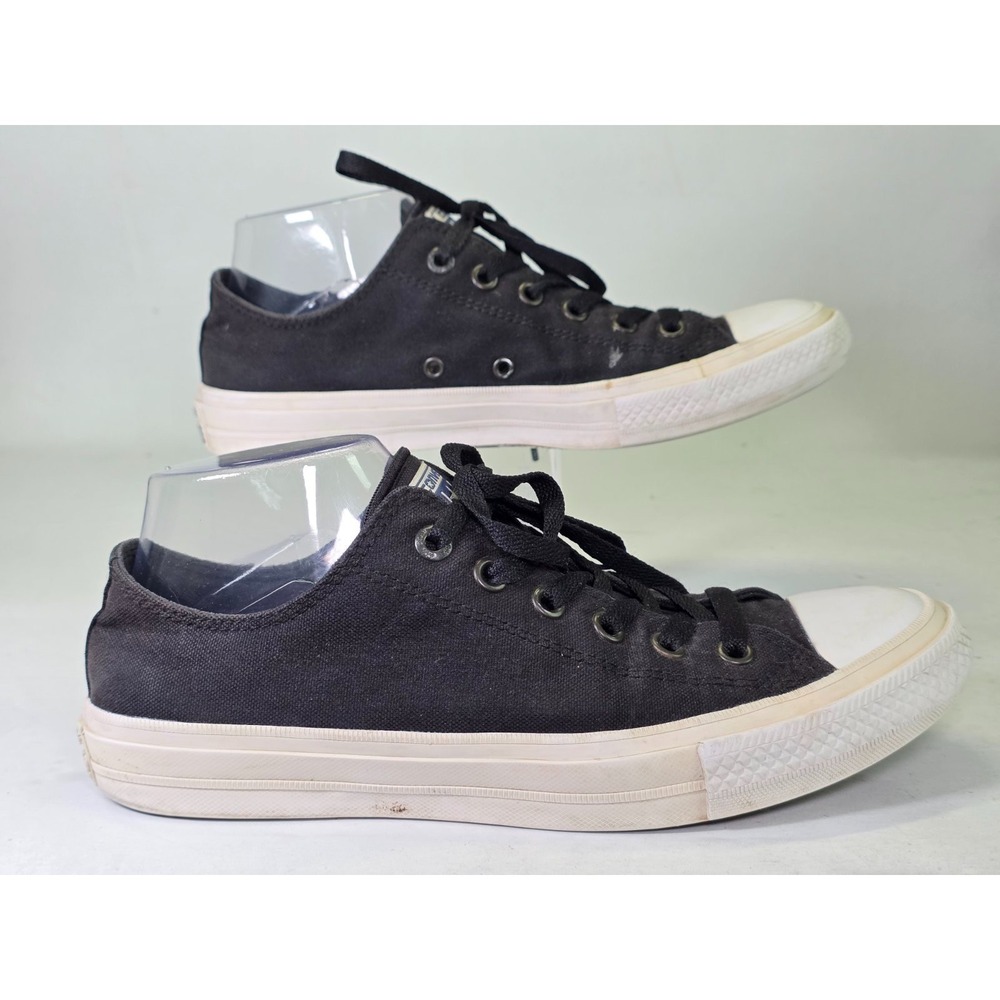 Converse Chuck Taylor II Women's Sneakers Size 9.5 Black Canvas Low Top Shoes